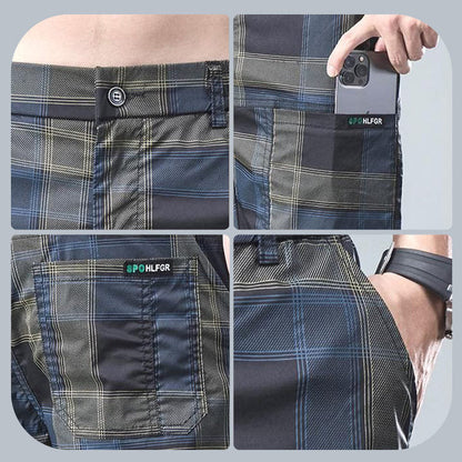 🔥50% OFF🔥 Men's Casual Plaid Straight Leg 3/4 Shorts