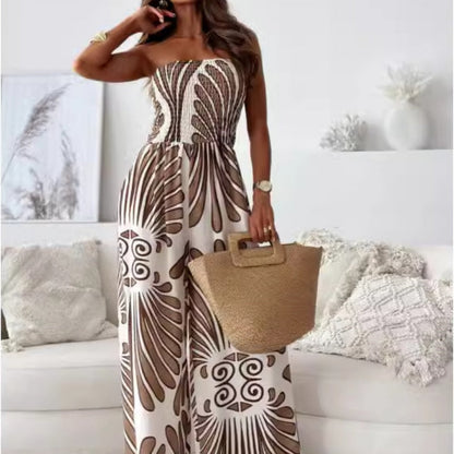 🦋HOT SALE 50% OFF💕Off-Shoulder Sleeveless Jumpsuit with Wide Legs