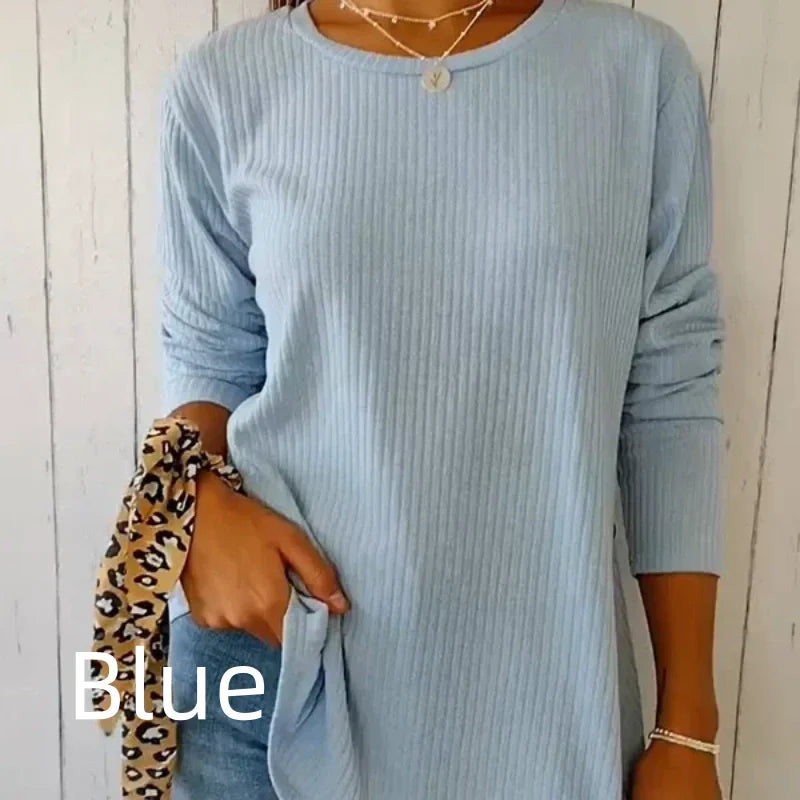 💥50% OFF 👚Women’s Casual Long Sleeve Solid Color Button T-Shirt