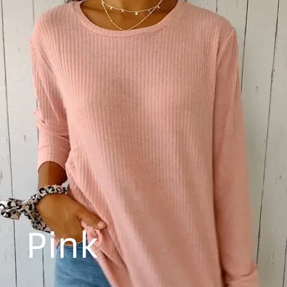 💥50% OFF 👚Women’s Casual Long Sleeve Solid Color Button T-Shirt