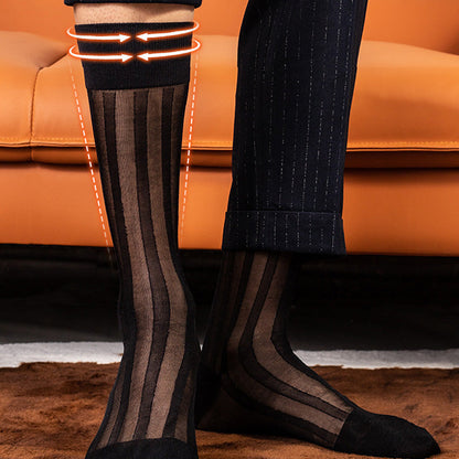 Breathable Striped Men's Mid-calf Socks Set（50% OFF）