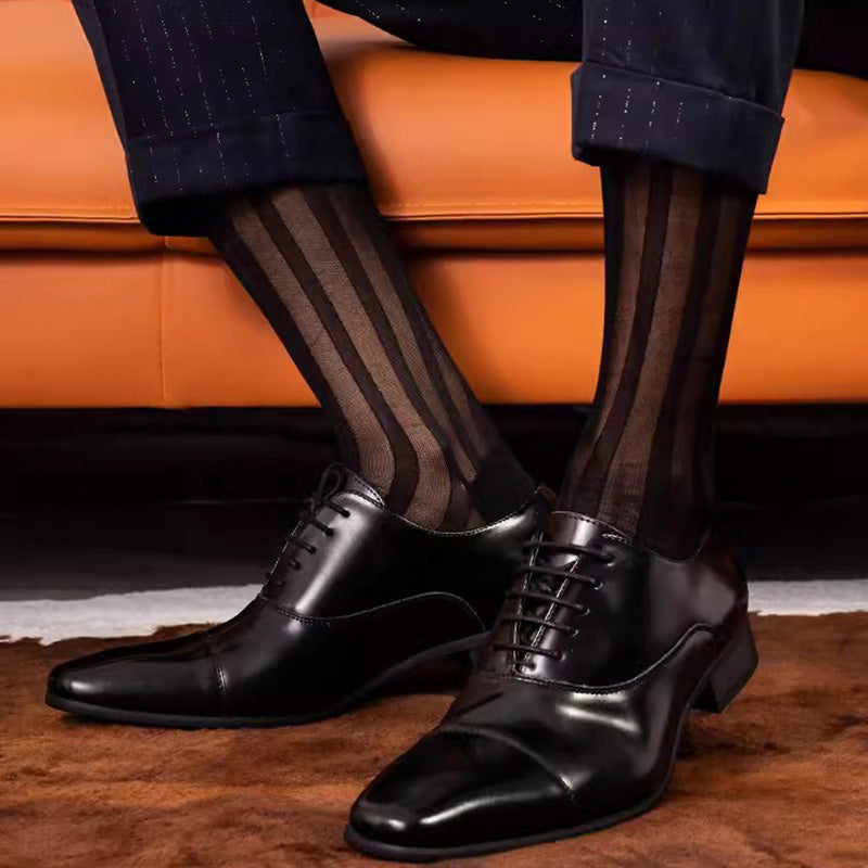 Breathable Striped Men's Mid-calf Socks Set（50% OFF）