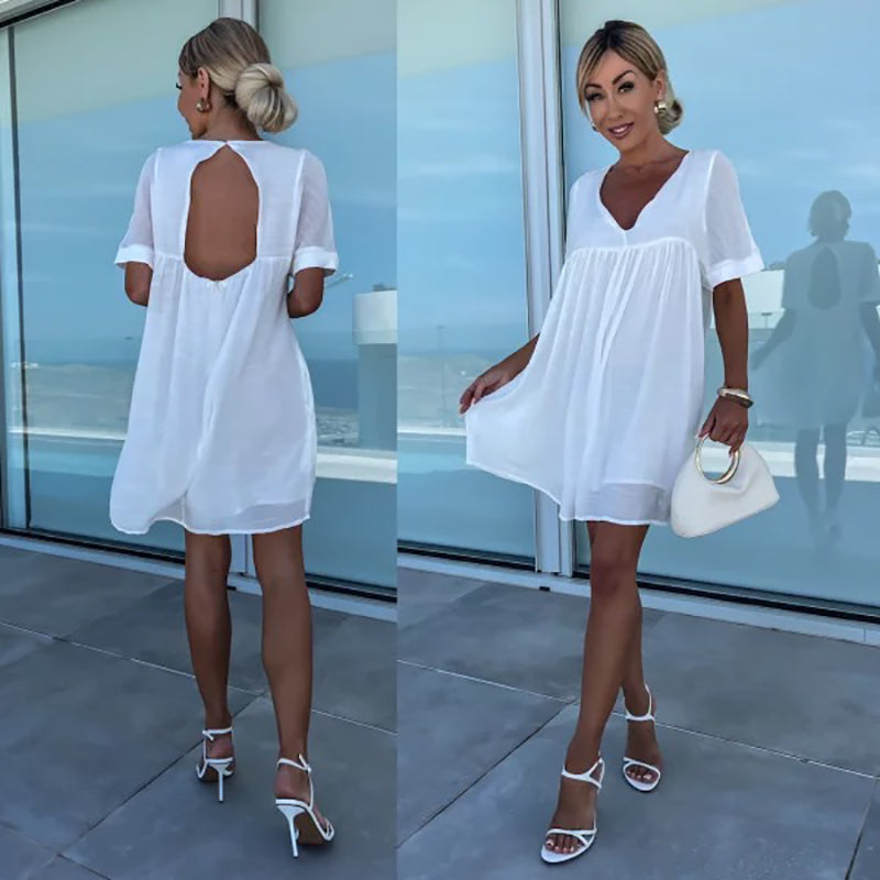 Women’s Summer Breeze Back Cut-Out Casual Dress