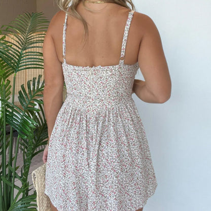 🦋Summer hot sale💕 Women’s Summer Floral Spaghetti Strap Romper