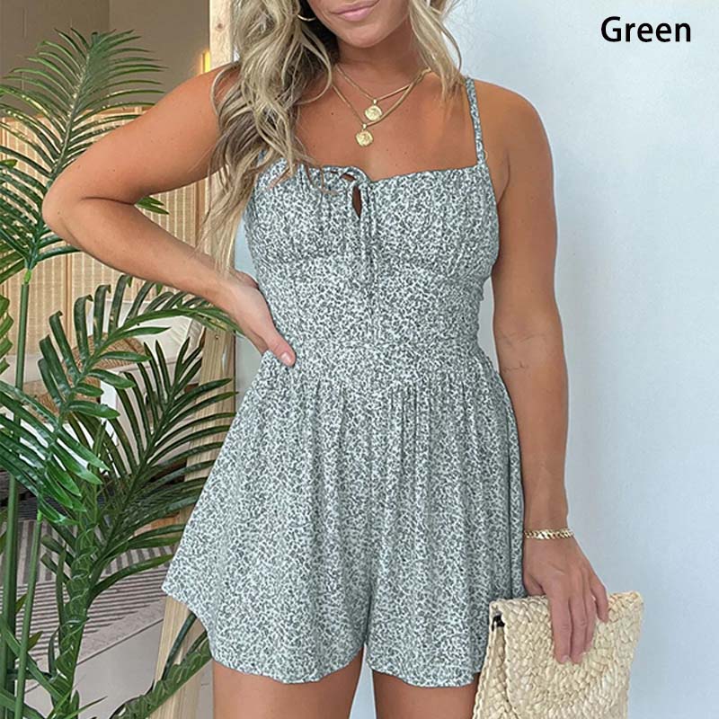 🦋Summer hot sale💕 Women’s Summer Floral Spaghetti Strap Romper