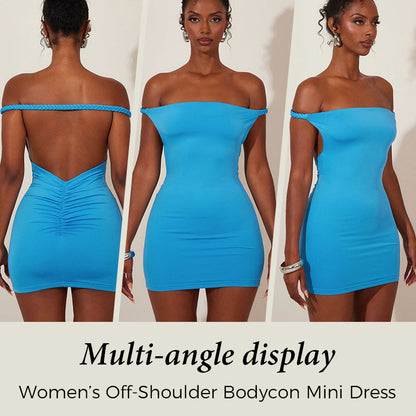 👗New summer products 50% off💕--Women’s Off-Shoulder Bodycon Mini Dress