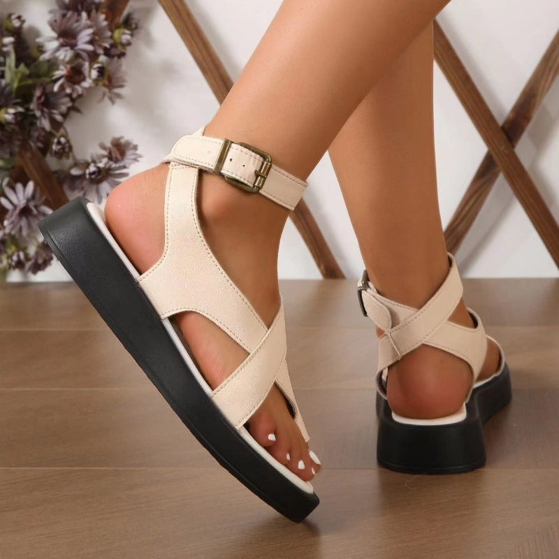 🔥Women's  Adjustable Ankle Buckle Crossover Sandals