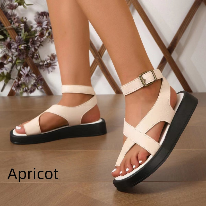 🔥Women's  Adjustable Ankle Buckle Crossover Sandals