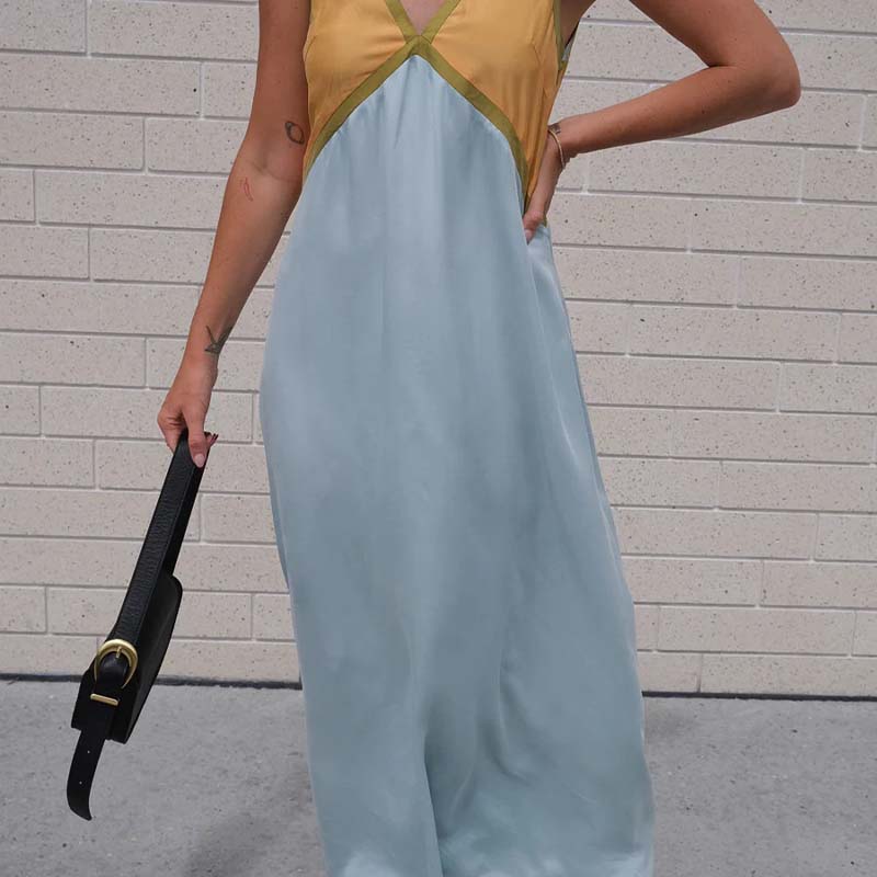 💕Summer hot sale-50% OFF💕V Neck Maxi Sleeveless Dress