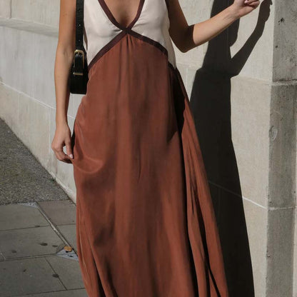 💕Summer hot sale-50% OFF💕V Neck Maxi Sleeveless Dress