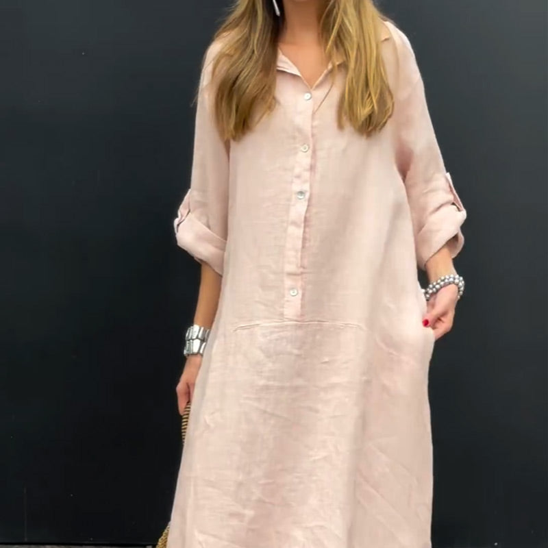 🦋Summer Cotton-Linen Blend Maxi Dress