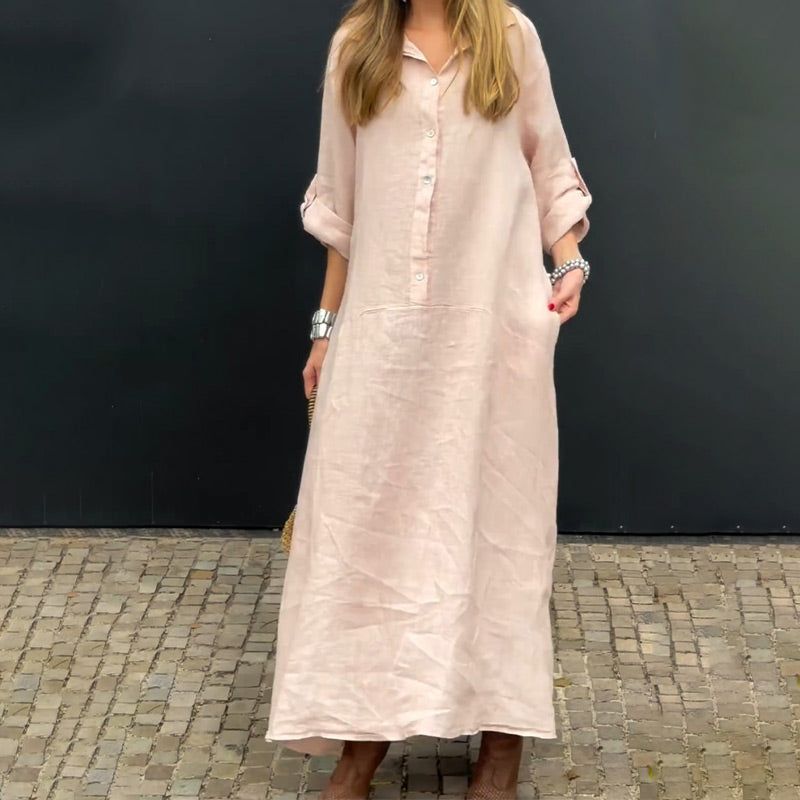 🦋Summer Cotton-Linen Blend Maxi Dress