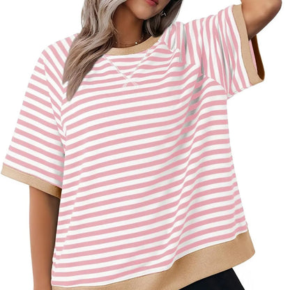 💕Summer Hot Sale-50% off💕Women's Oversize Striped T-Shirts