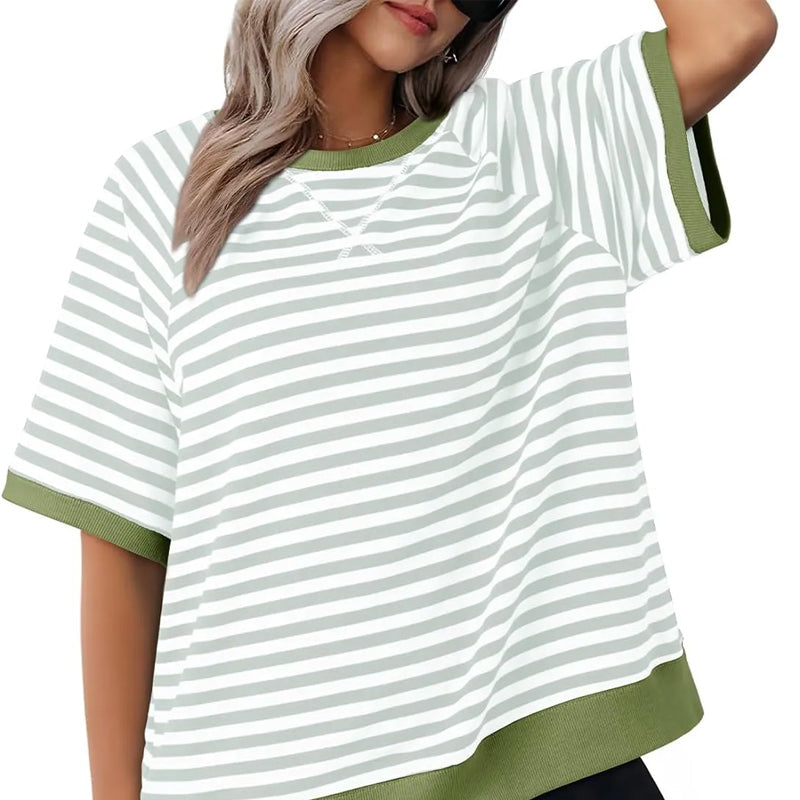 💕Summer Hot Sale-50% off💕Women's Oversize Striped T-Shirts