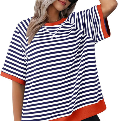 💕Summer Hot Sale-50% off💕Women's Oversize Striped T-Shirts