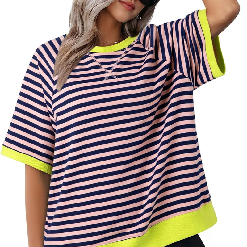 💕Summer Hot Sale-50% off💕Women's Oversize Striped T-Shirts