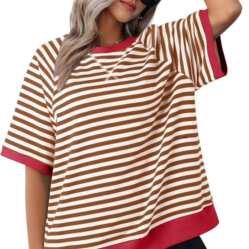 💕Summer Hot Sale-50% off💕Women's Oversize Striped T-Shirts