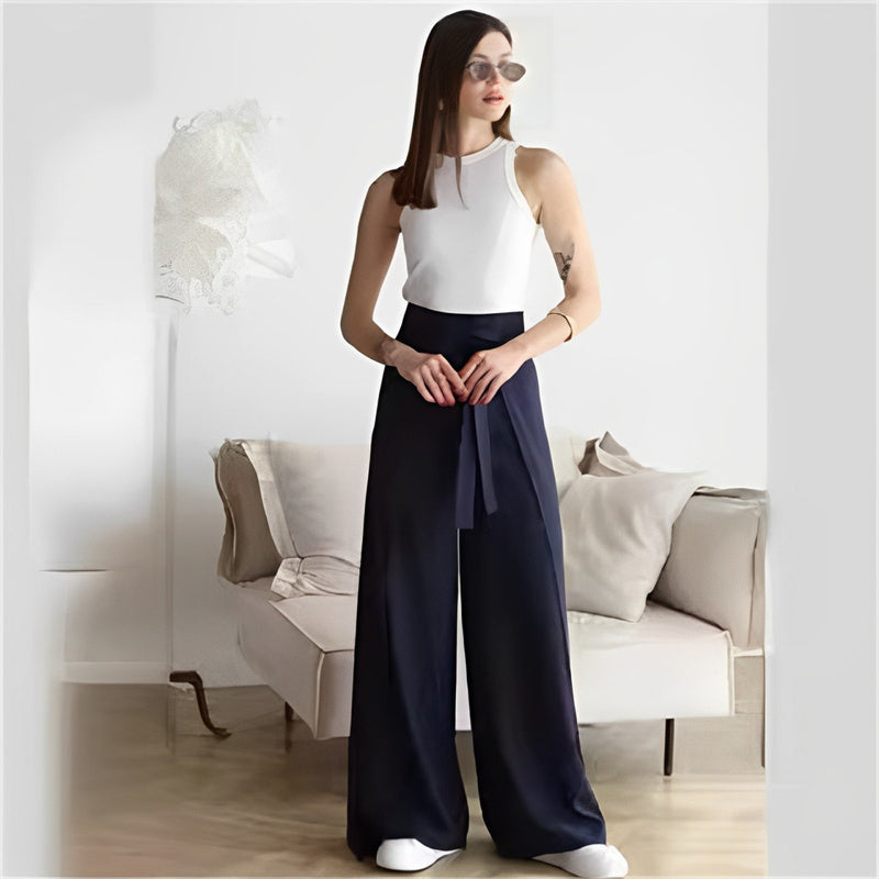 💕Women's Tie Knot Wide Leg Pants