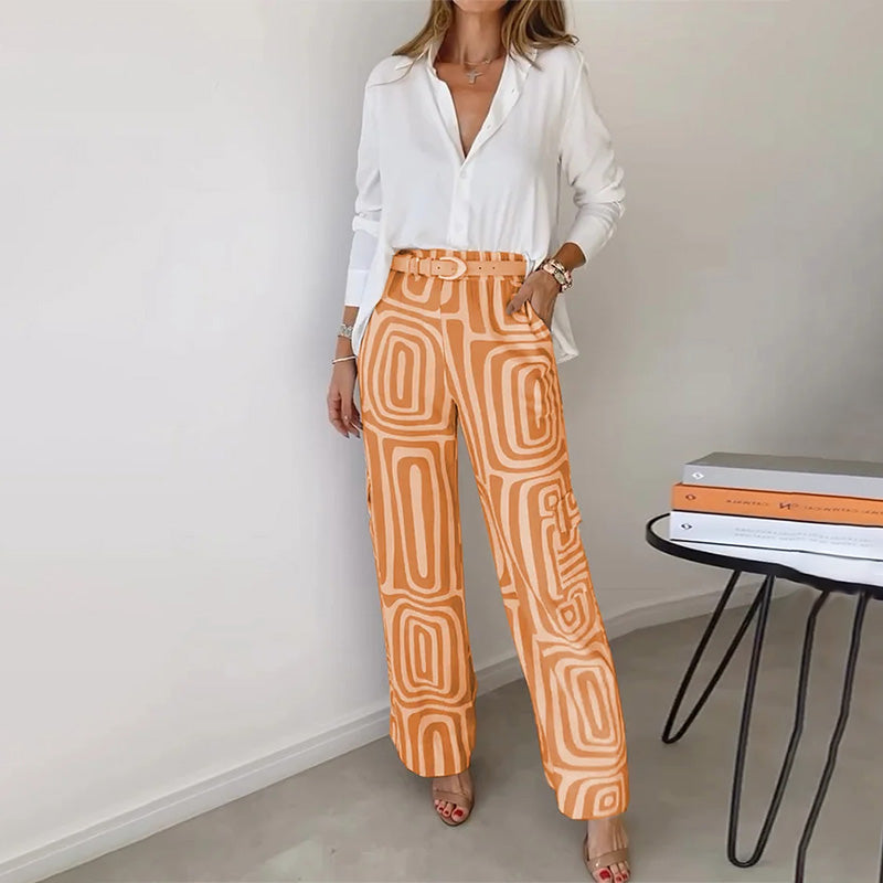 ✨Hot Sale 53% off✨Women's Casual Shirt Pants Two Piece Set