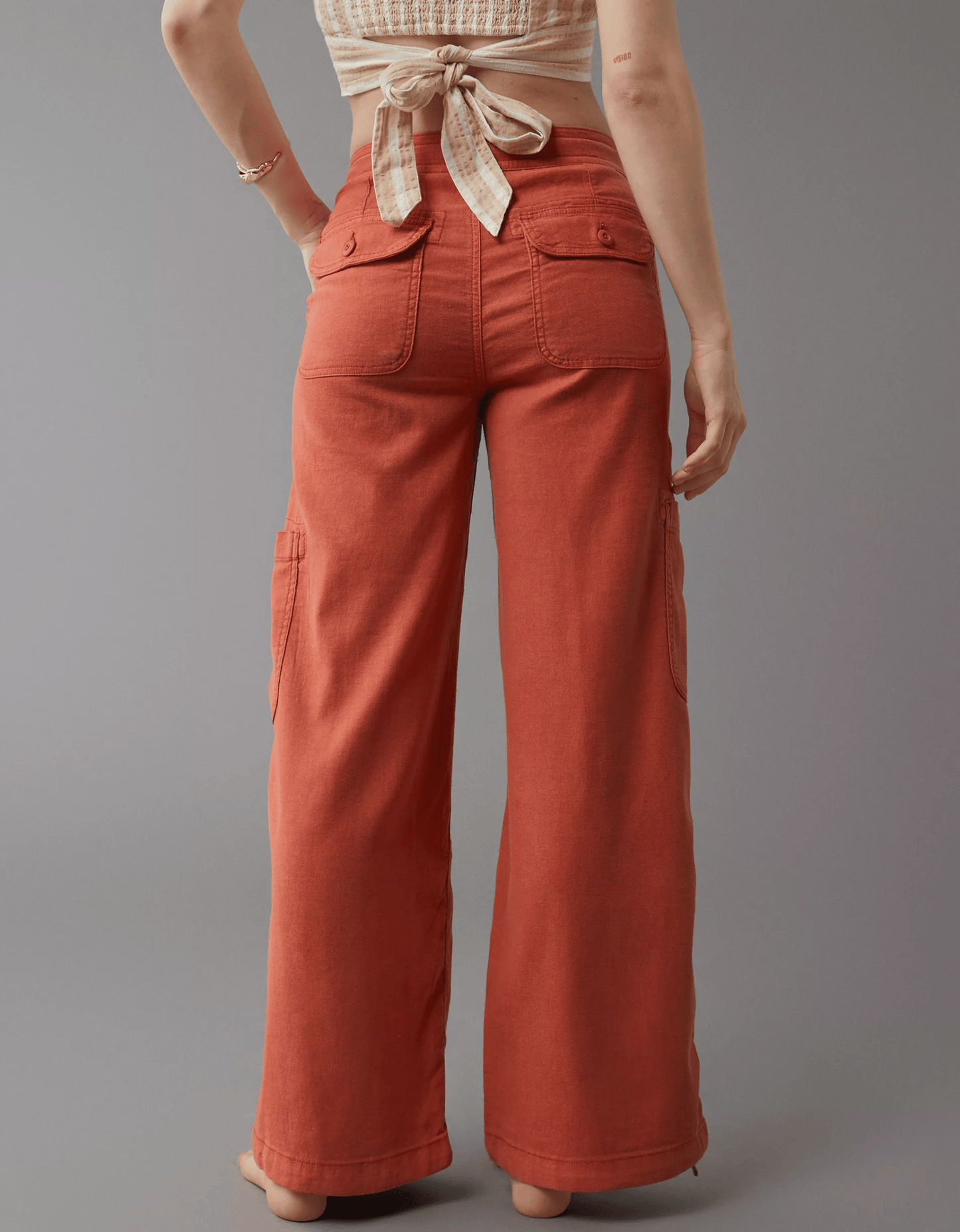 🔥BUY 2 GET 10% OFF💝Linen-Blend Wide-Leg Cargo Pant