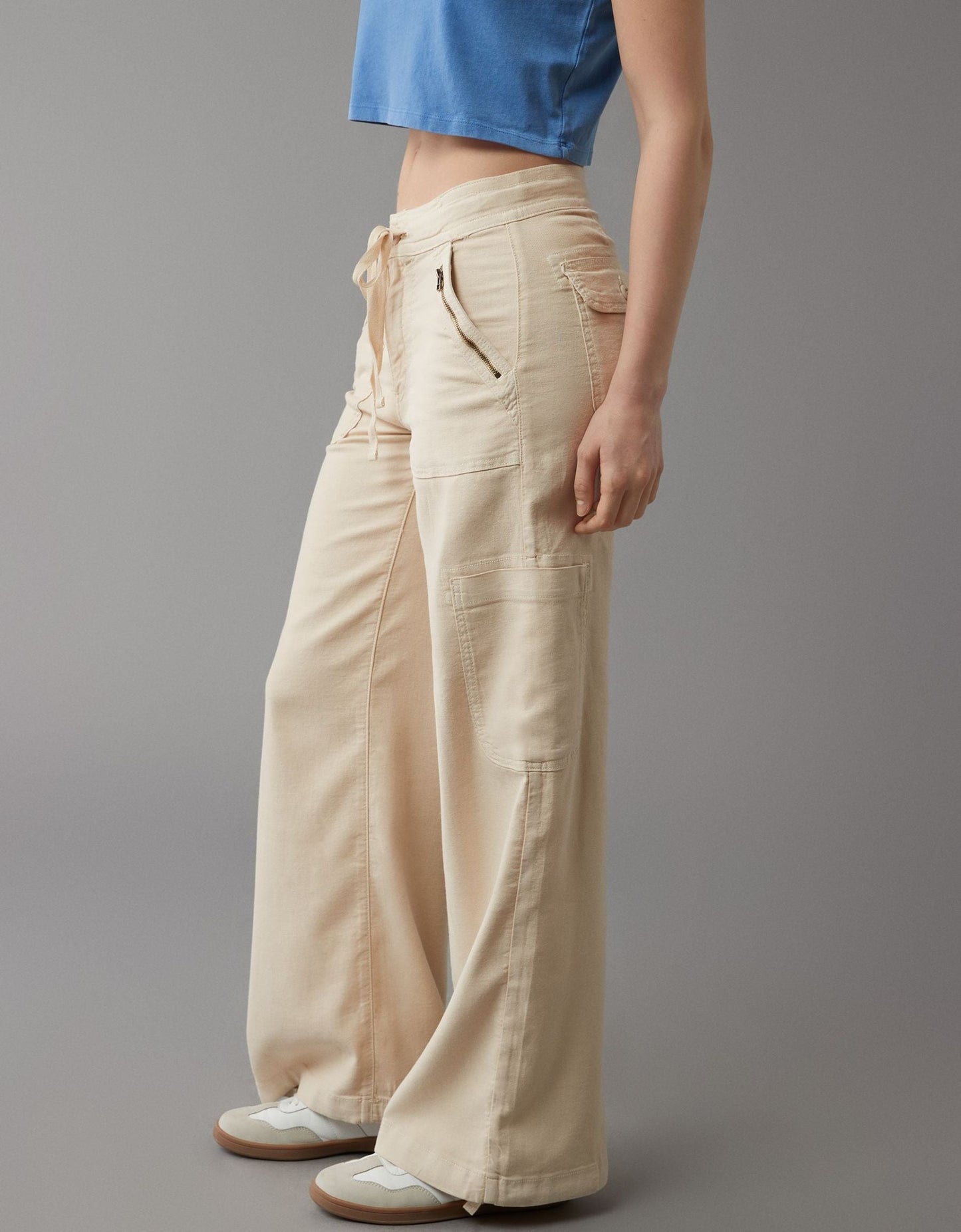 🔥BUY 2 GET 10% OFF💝Linen-Blend Wide-Leg Cargo Pant