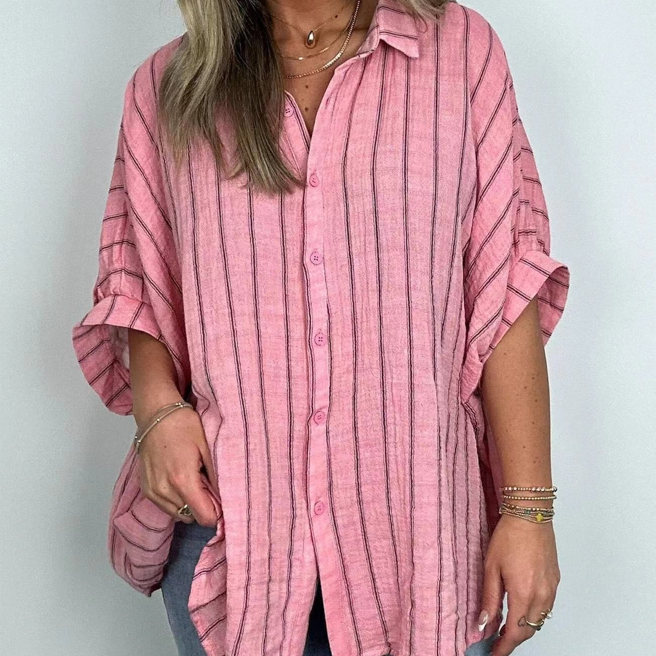 🔥Limited Time 52% OFF🔥Women's Casual Striped Shirt