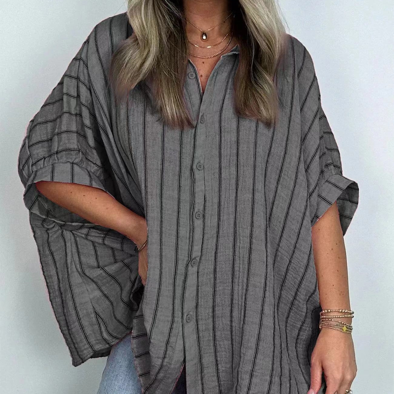 🔥Limited Time 52% OFF🔥Women's Casual Striped Shirt