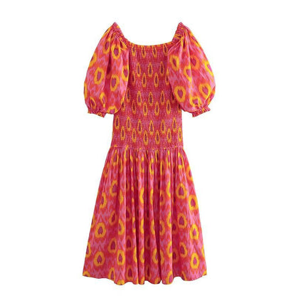 💖HOT SALE 55% OFF💖Women's Sweet Vibrant Puff Sleeve Dress