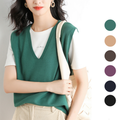 🍁Hot Sale 67% off🍁Women's Ultra-Soft V-Neck Knit Vest