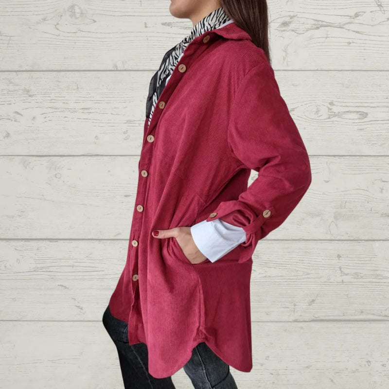 🔥Hot Sale 50% OFF🔥Women's Lapel Soft Long-Sleeve Button Down Coat