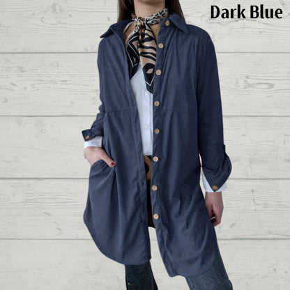 🔥Hot Sale 50% OFF🔥Women's Lapel Soft Long-Sleeve Button Down Coat