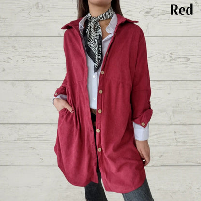 🔥Hot Sale 50% OFF🔥Women's Lapel Soft Long-Sleeve Button Down Coat