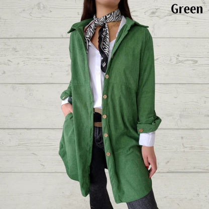 🔥Hot Sale 50% OFF🔥Women's Lapel Soft Long-Sleeve Button Down Coat