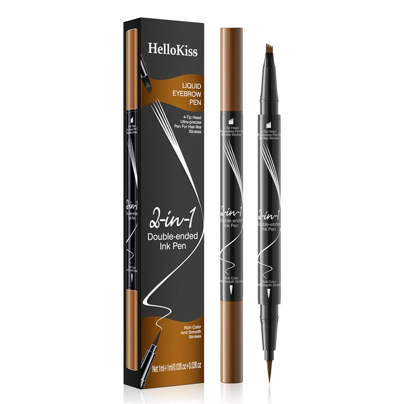 ✨Minimum 50% discount✨Let you have wild eyebrows, confident and beautiful--2-In-1 Waterproof Long-Lasting Eyebrow Pen