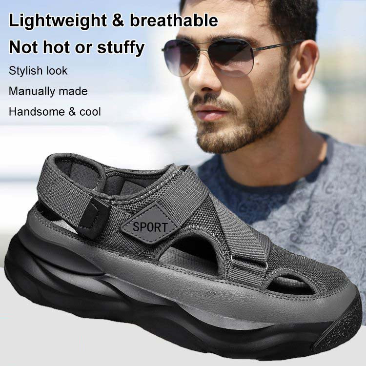 ✨Hot Sale 55% off✨ Fashionable Comfortable High Platform Men's Mesh Sandals-Comfortable walking