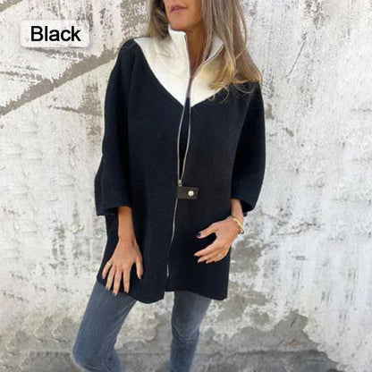 🍂New product, giving you warmth in autumn（50% OFF）🍂 Women's Casual Stand Collar Half-zip Jacket