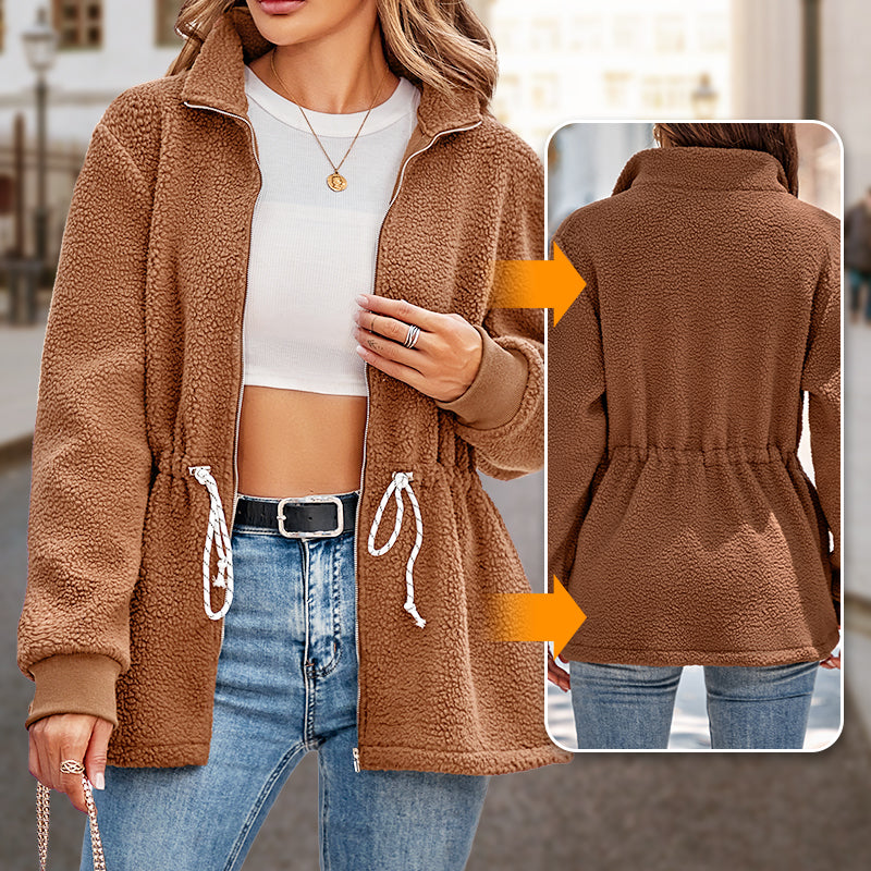 🍁 Fall fashion new arrivals-55% OFF🍂 Women's Plush Soft Coat--Waist design is more fashionable and warm