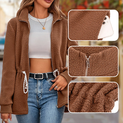 🍁 Fall fashion new arrivals-55% OFF🍂 Women's Plush Soft Coat--Waist design is more fashionable and warm