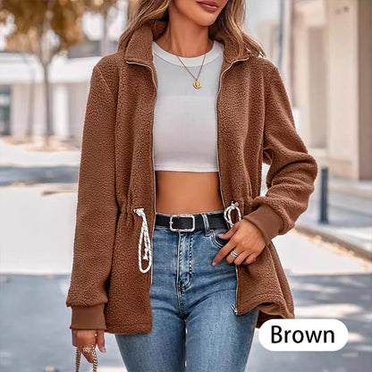 🍁 Fall fashion new arrivals-55% OFF🍂 Women's Plush Soft Coat--Waist design is more fashionable and warm