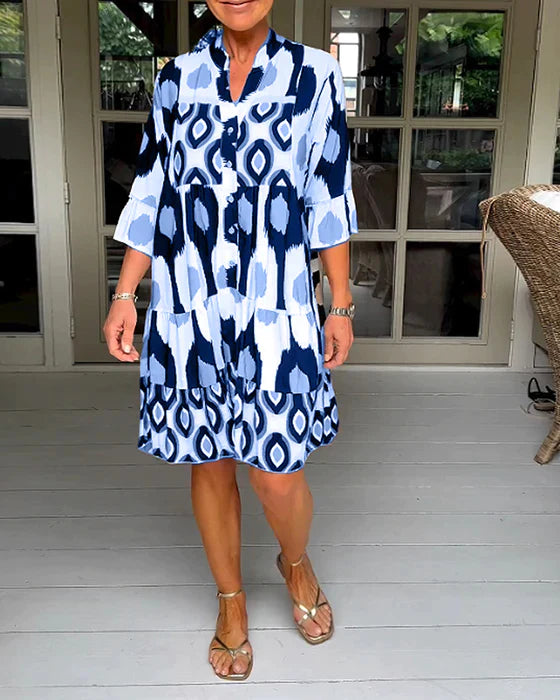 🔥HOT SALE 50% OFF🔥Spotted Print Pleated Dress