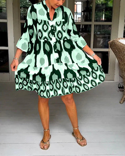 🔥HOT SALE 50% OFF🔥Spotted Print Pleated Dress