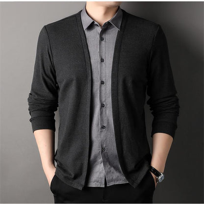 💥Hot Sale 64% off🍃Men's False two-piece knit shirt