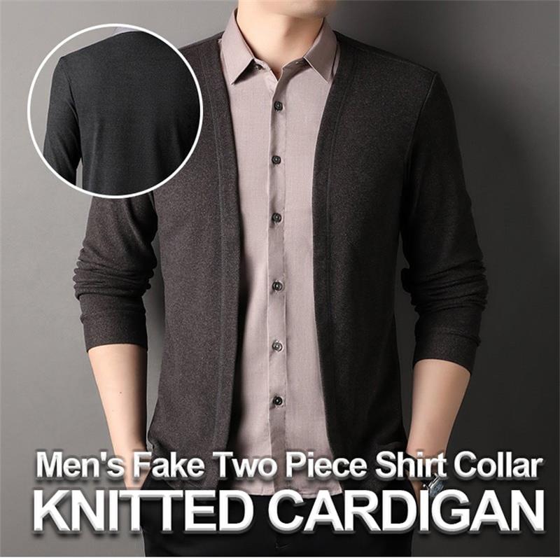 💥Hot Sale 64% off🍃Men's False two-piece knit shirt