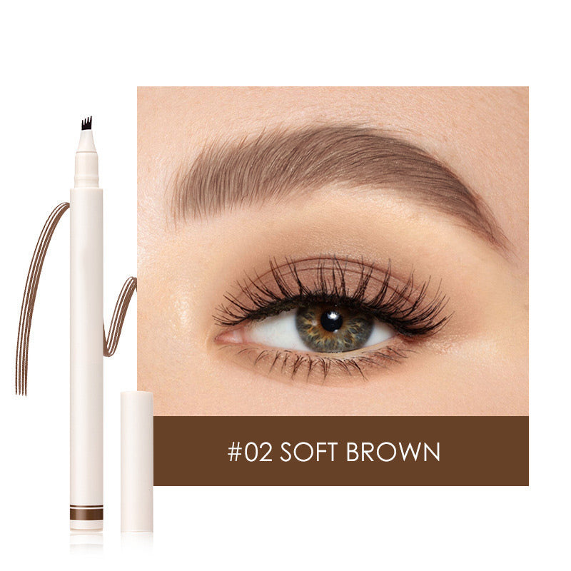 🌷Beautiful eyebrow pencil, 50% off🌷 4 Fork Tip Waterproof Liquid Eyebrow Pen