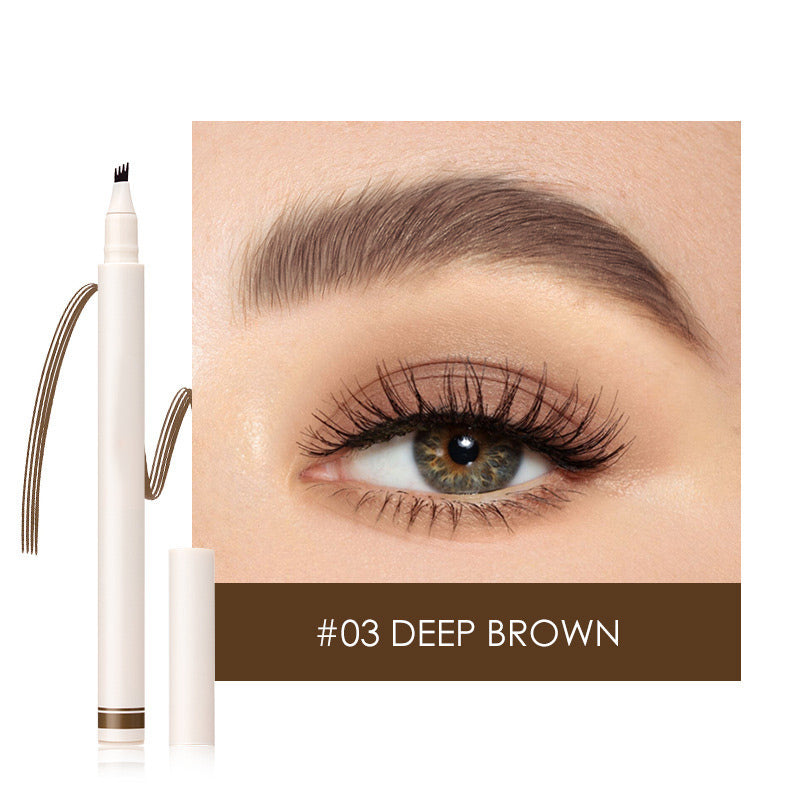 🌷Beautiful eyebrow pencil, 50% off🌷 4 Fork Tip Waterproof Liquid Eyebrow Pen