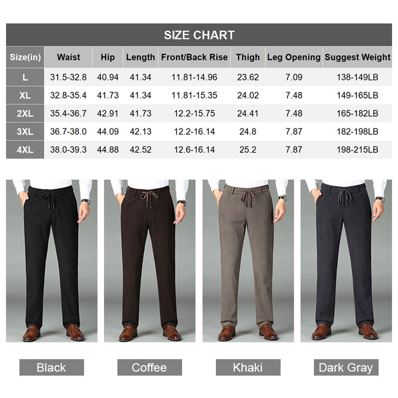 💥Hot Sale 50% OFF🔥 Nice Gift! Men's Thickened Elastic Waist Corduroy Pants