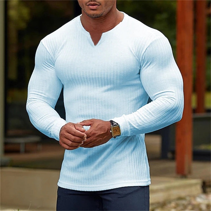 🔥Men's Fashion V-Neck Long-Sleeve Sports T-Shirt