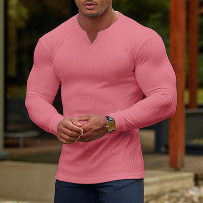 🔥Men's Fashion V-Neck Long-Sleeve Sports T-Shirt