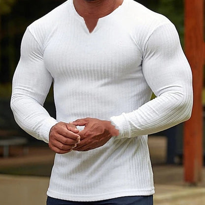 🔥Men's Fashion V-Neck Long-Sleeve Sports T-Shirt