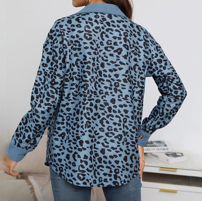 ✨HOT SALE 50% OFF✨Women's Leopard Print Button Long-sleeve Jacket